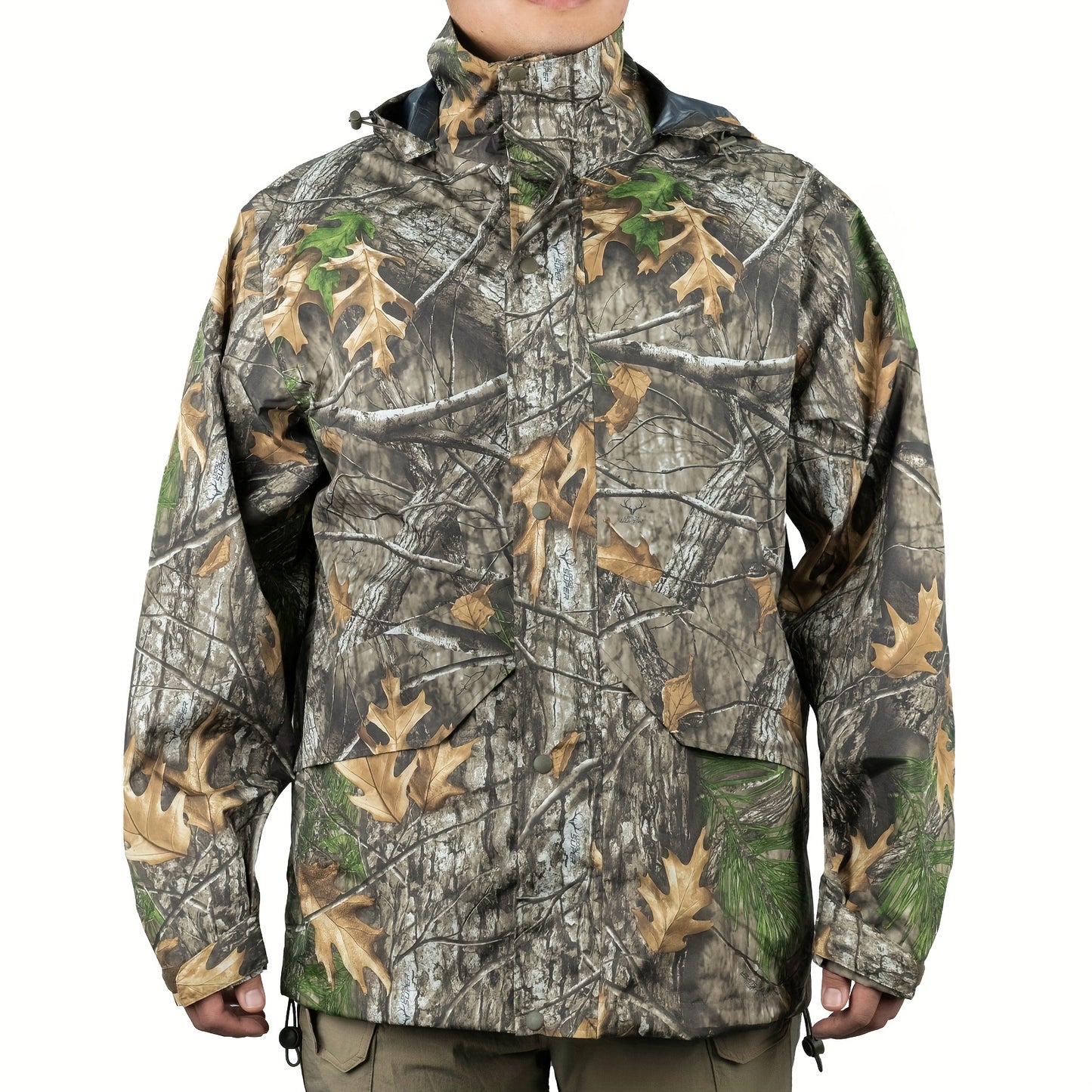 Breathable Fit, Men's Camouflage Rain Suit for Outdoor Use