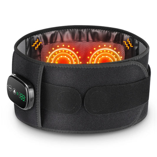 Heating Vibration Massager Belt with Red Light Hot Compress