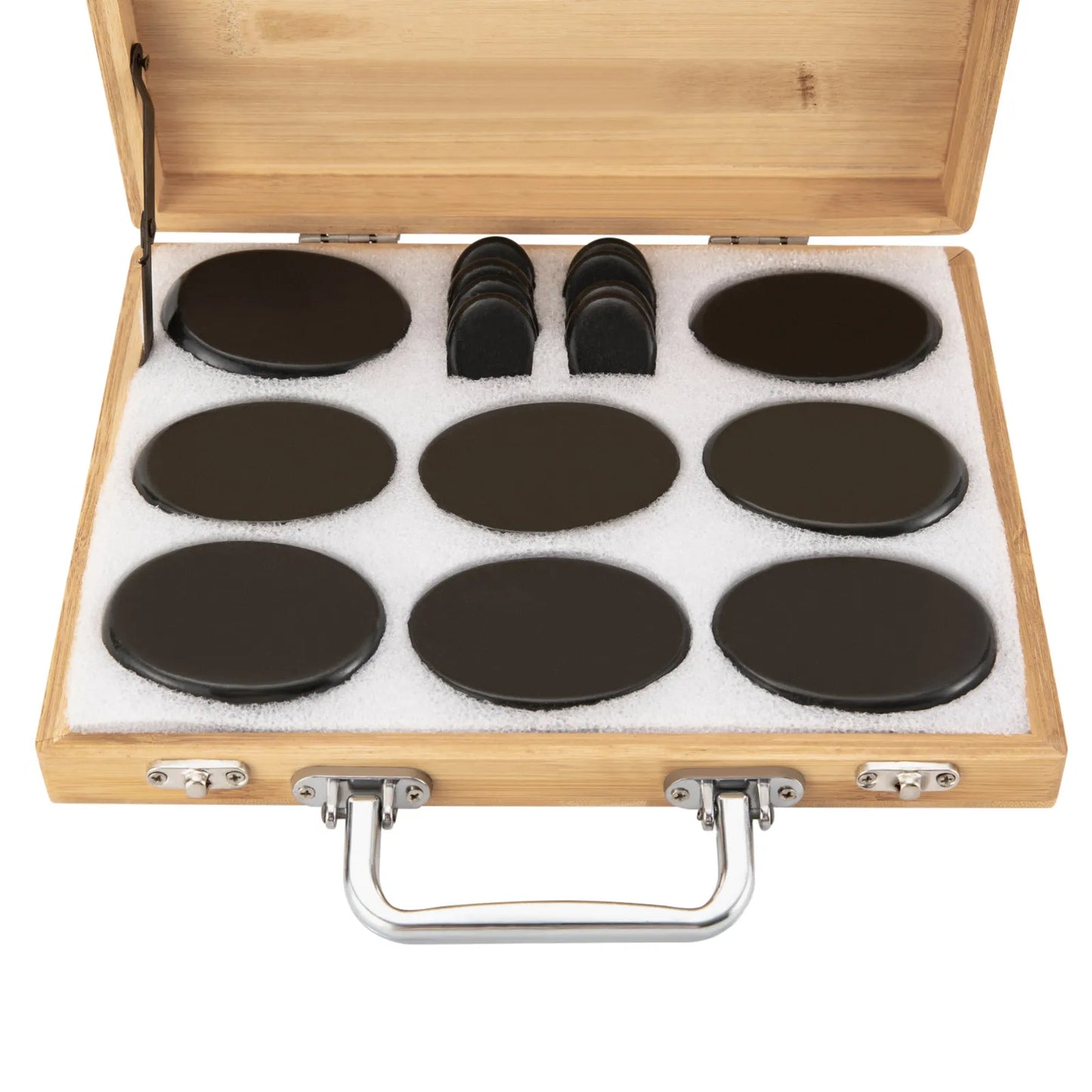 16pcs Hot Stones for Massage Portable Warmer Set for Spa