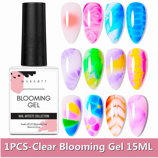 Makartt Clear Blooming Gel 15ml Glossy Finish Nail Polish