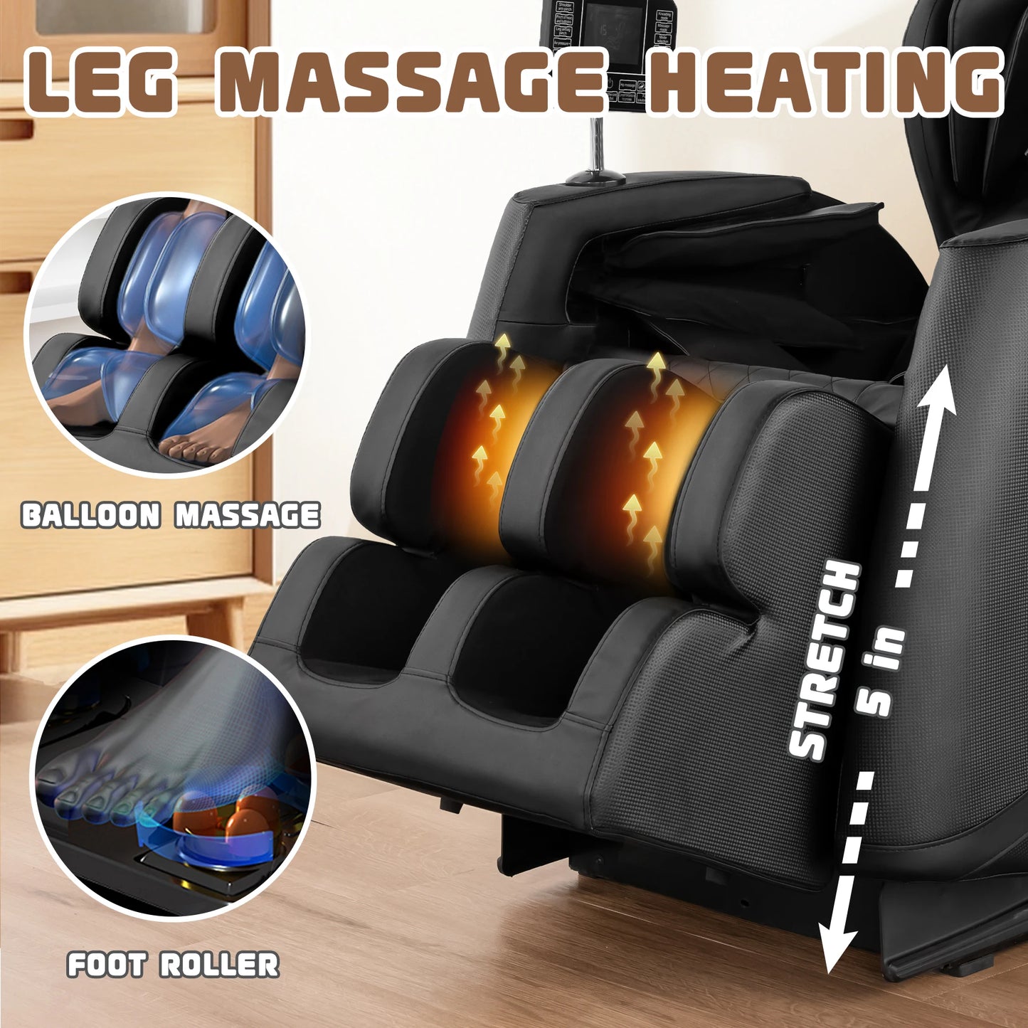 Massage Chair with Zero Gravity and Bluetooth Speaker