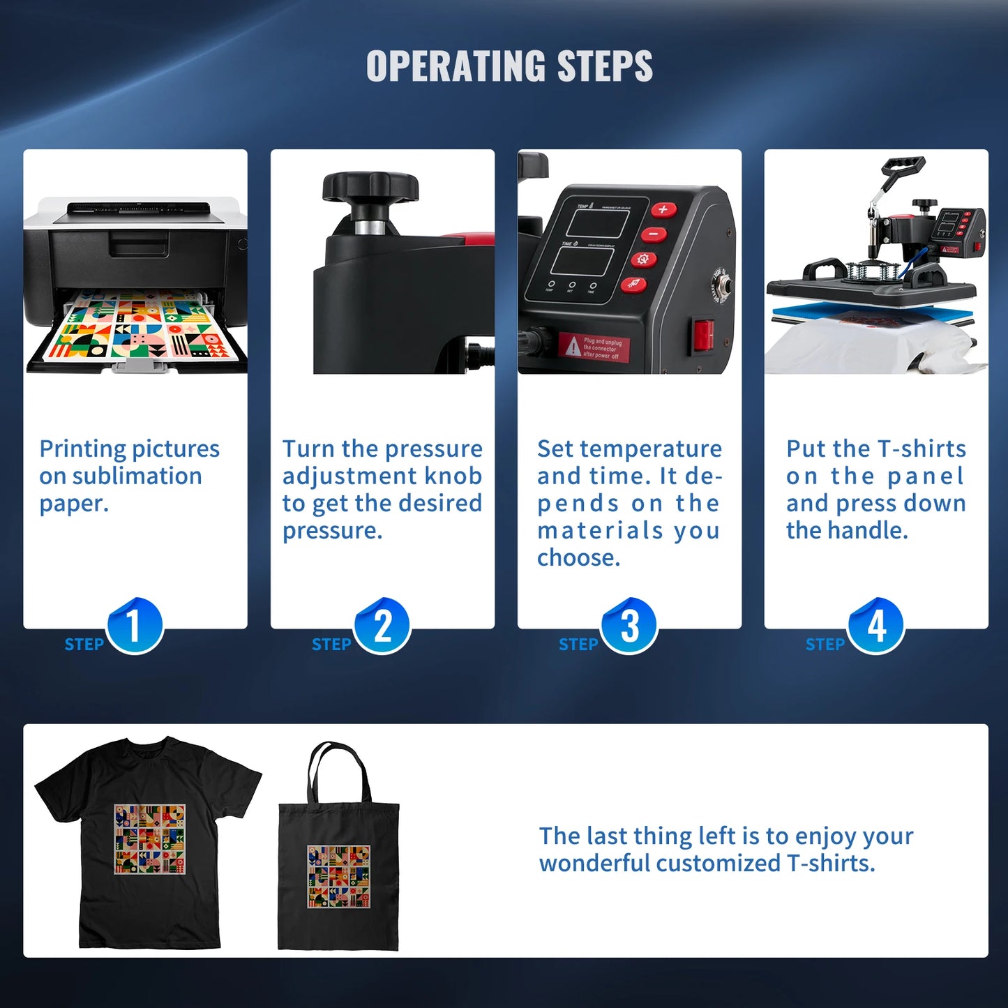 VEVOR Heat Press 5 in 1 Machine 12 x 15in Clamshell Printer