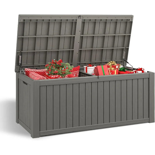 150 Gallon Outdoor Storage Box Waterproof Resin Deck Box