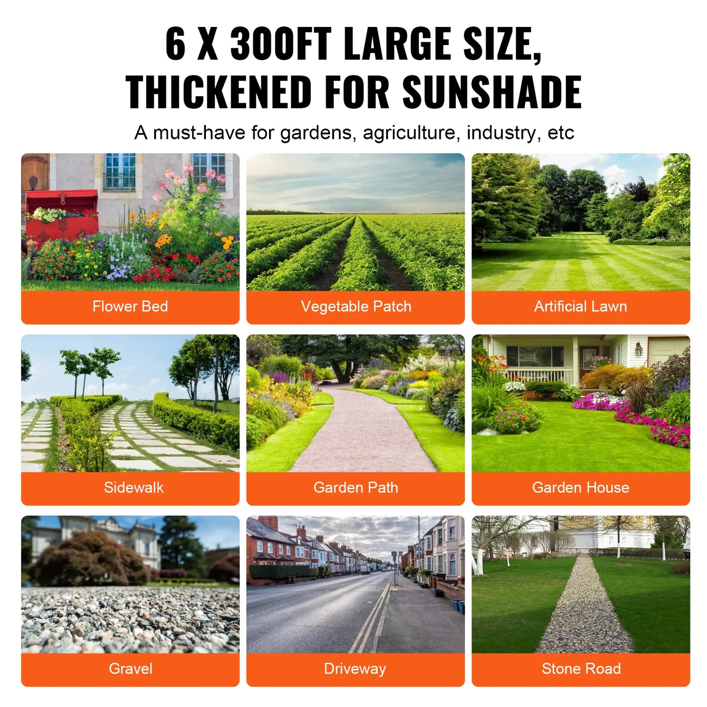VEVOR Weed Barrier Landscape Fabric Heavy Duty Garden Fabric