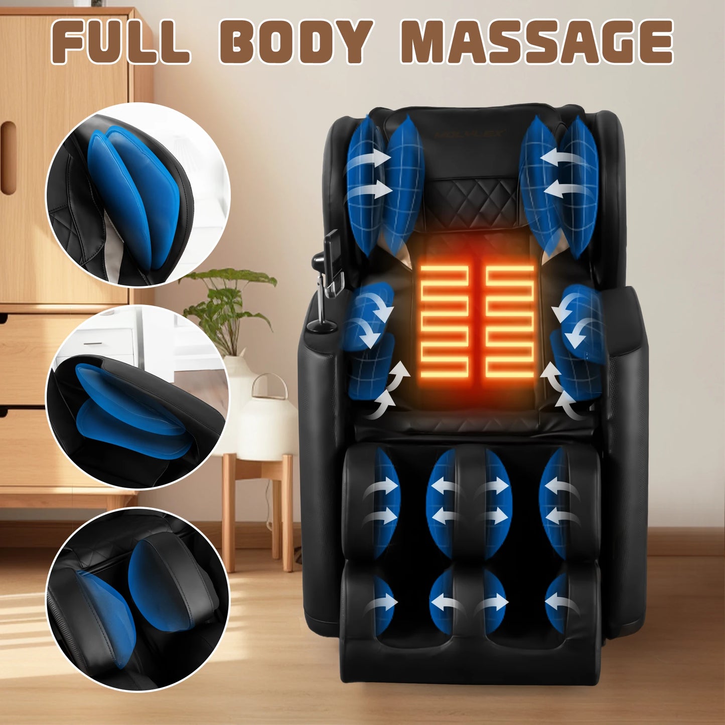 Massage Chair with Zero Gravity and Bluetooth Speaker
