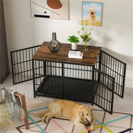 Large Wooden Dog  Cage Kennel