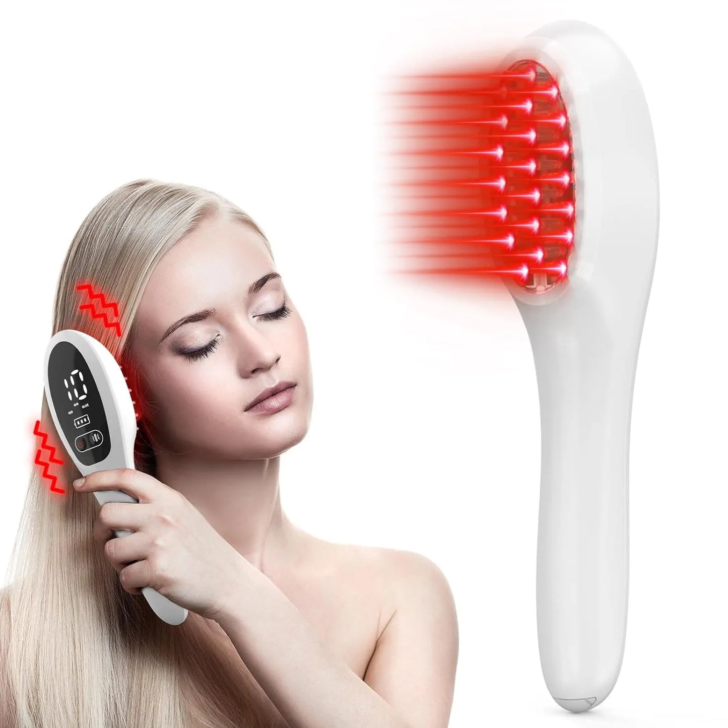 Electric Laser Hair Growth Comb Anti Hair Loss Therapy Brush