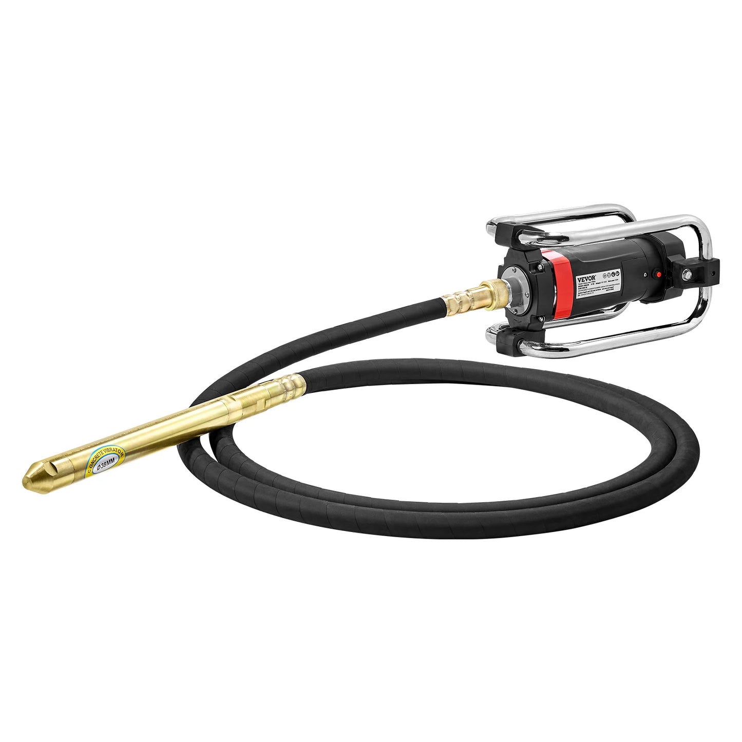 VEVOR Electric Concrete Vibrator 1300W 16000 VPM 2HP Copper Motor Handheld Portable Pencil Remove Air Bubble and Level