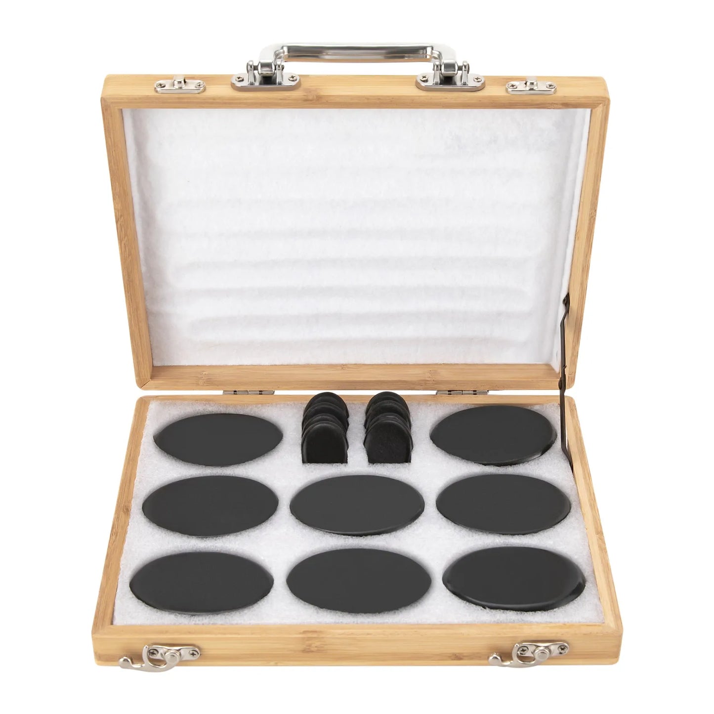 16pcs Hot Stones for Massage Portable Warmer Set for Spa