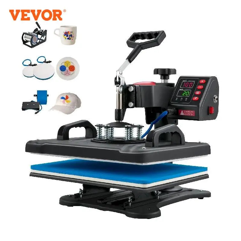 VEVOR Heat Press 5 in 1 Machine 12 x 15in Clamshell Printer
