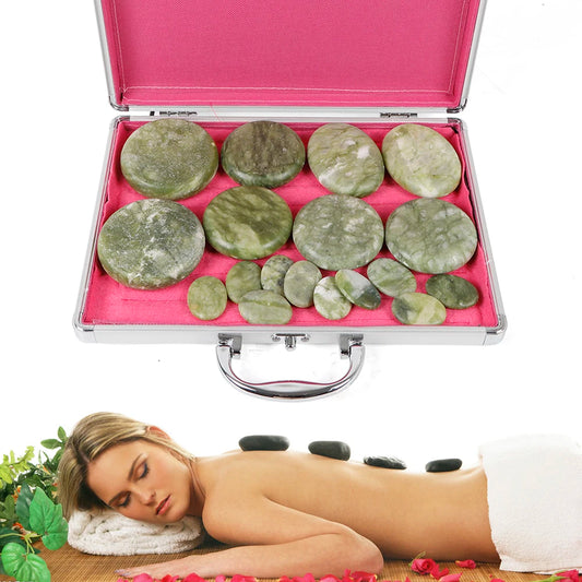 Hot Stones Massage Set 16/20/28Pcs Basalt Stones Heater Box