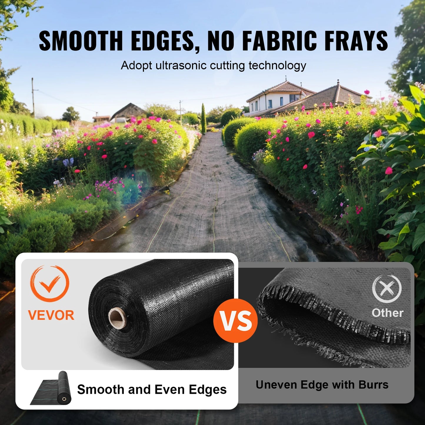 VEVOR Weed Barrier Landscape Fabric Heavy Duty Garden Fabric