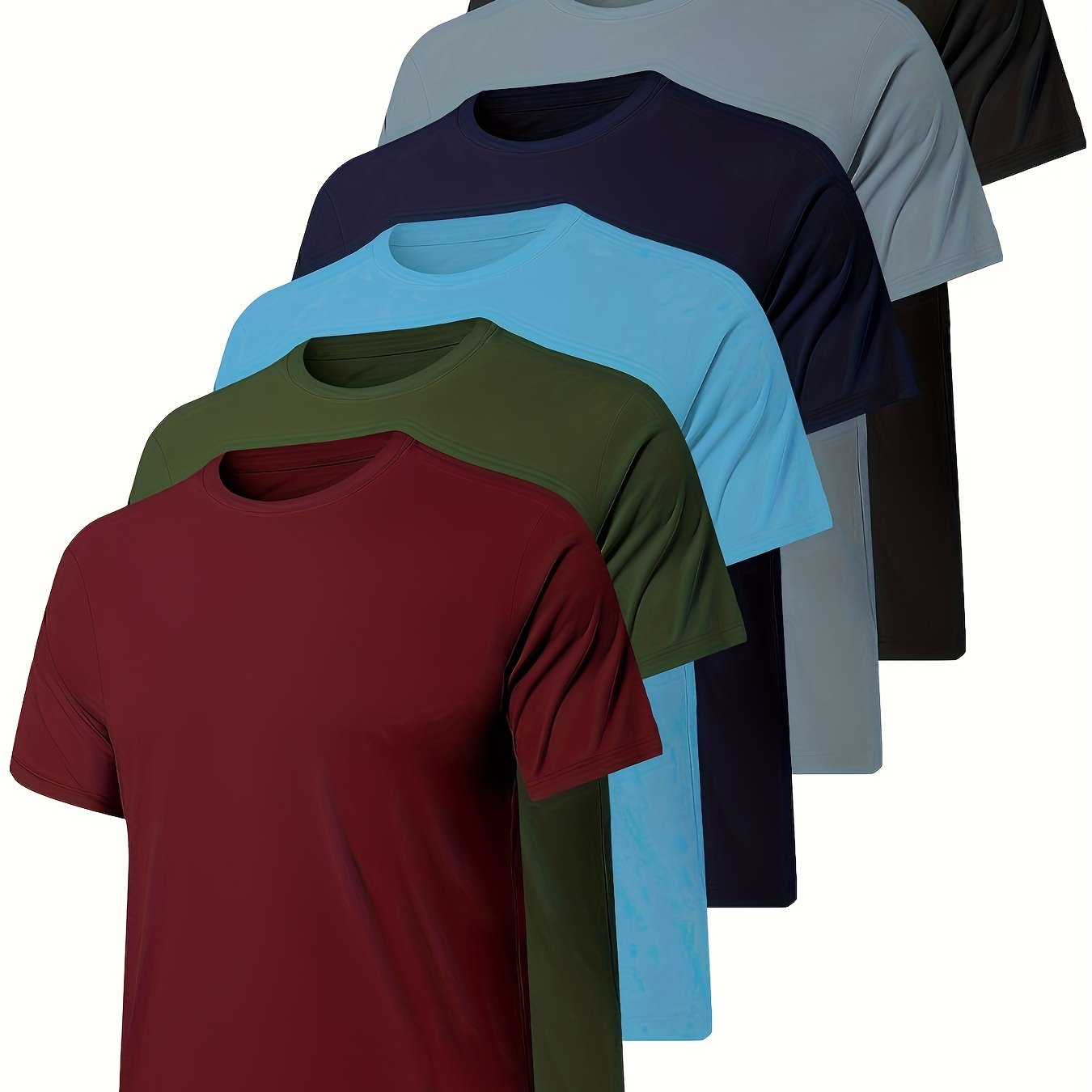 6 Pack Quick Dry Workout Shirts For Men TELALEO Athletic Tops