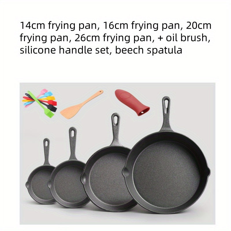 Cast Iron Skillet 7-Piece Set - Heavy Duty Chef Quality