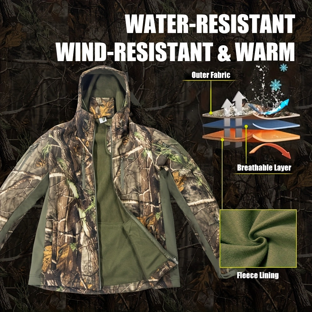 Camo Hunting Clothes for Men, Warm Water Resistant Suit