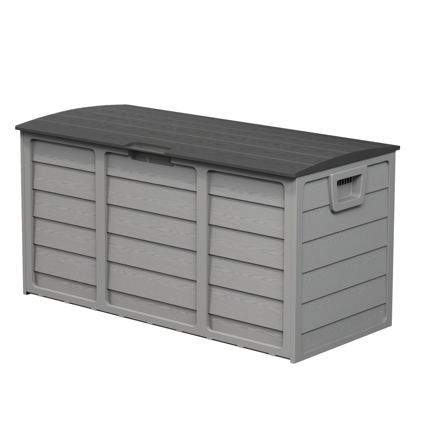 75 Gallon Resin Deck Storage Box with Handles, Storage Container for Home, Kitchen, Retail Stores, And Merchandise Organization