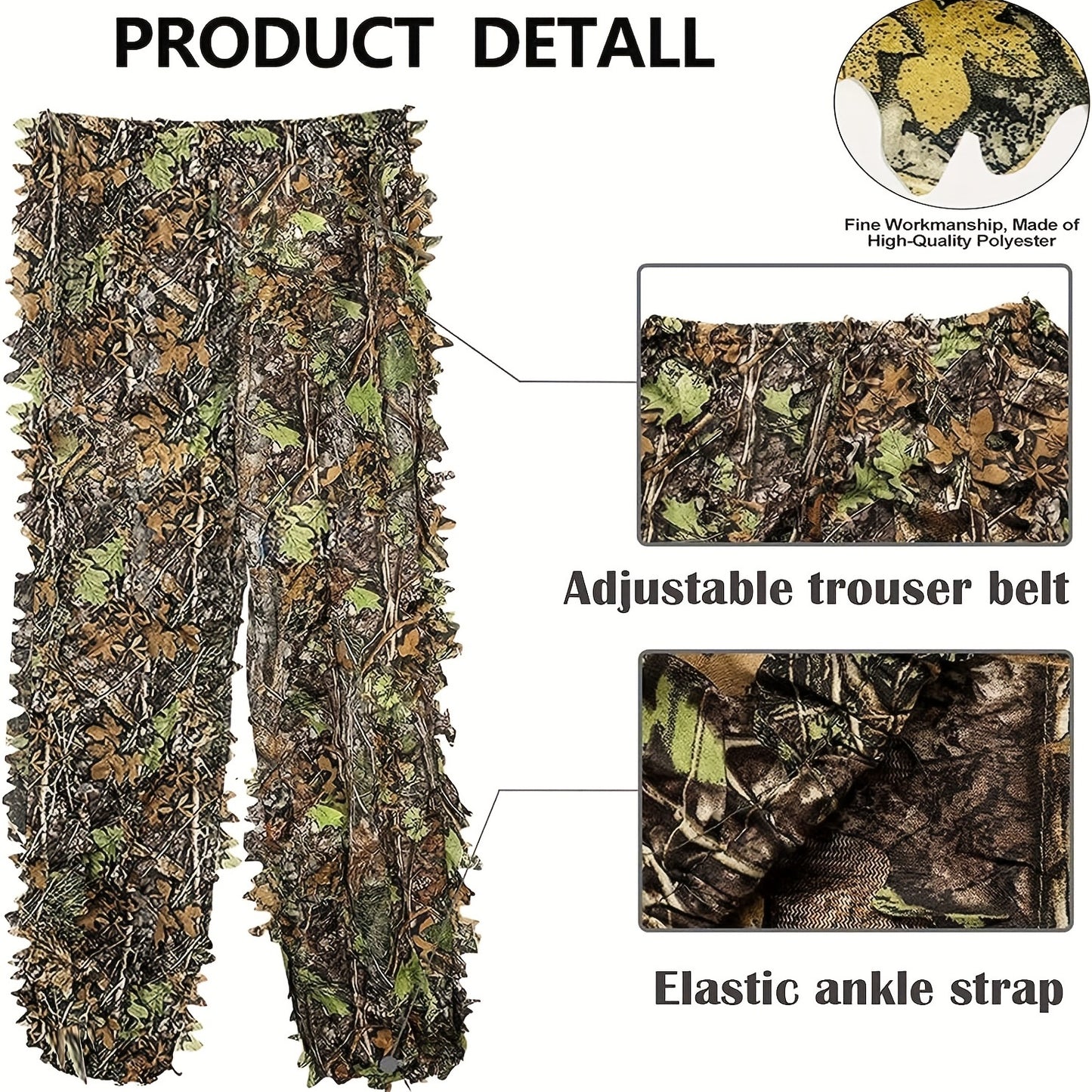 Lightweight 3D Leaf Camouflage for Hunting and Wildlife
