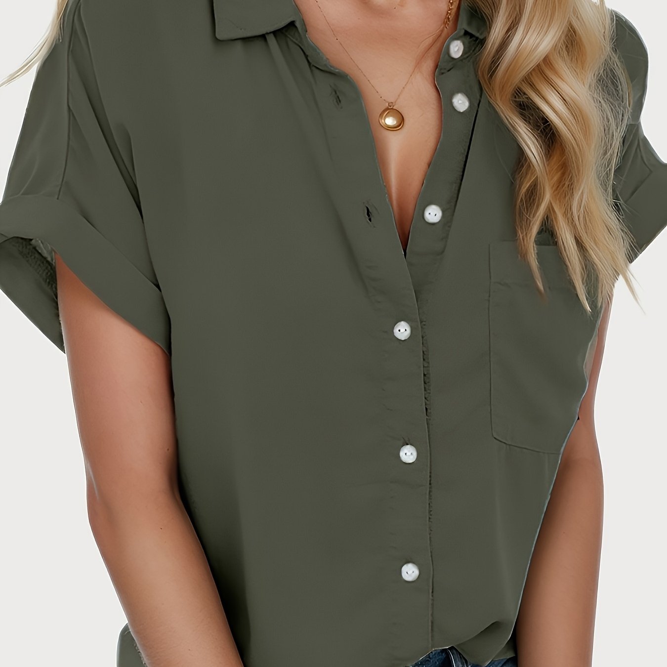 Tooluck Women's Short Sleeve Shirt for Casual Style Wear