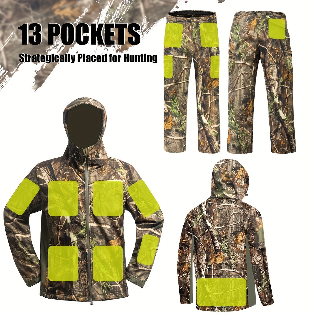 Camo Hunting Clothes for Men, Warm Water Resistant Suit