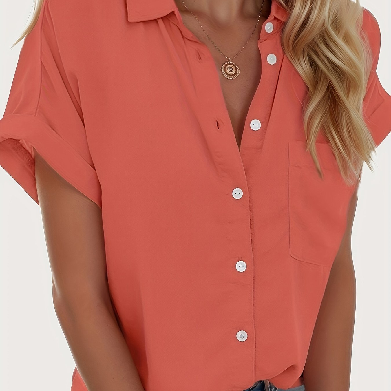 Tooluck Women's Short Sleeve Shirt for Casual Style Wear